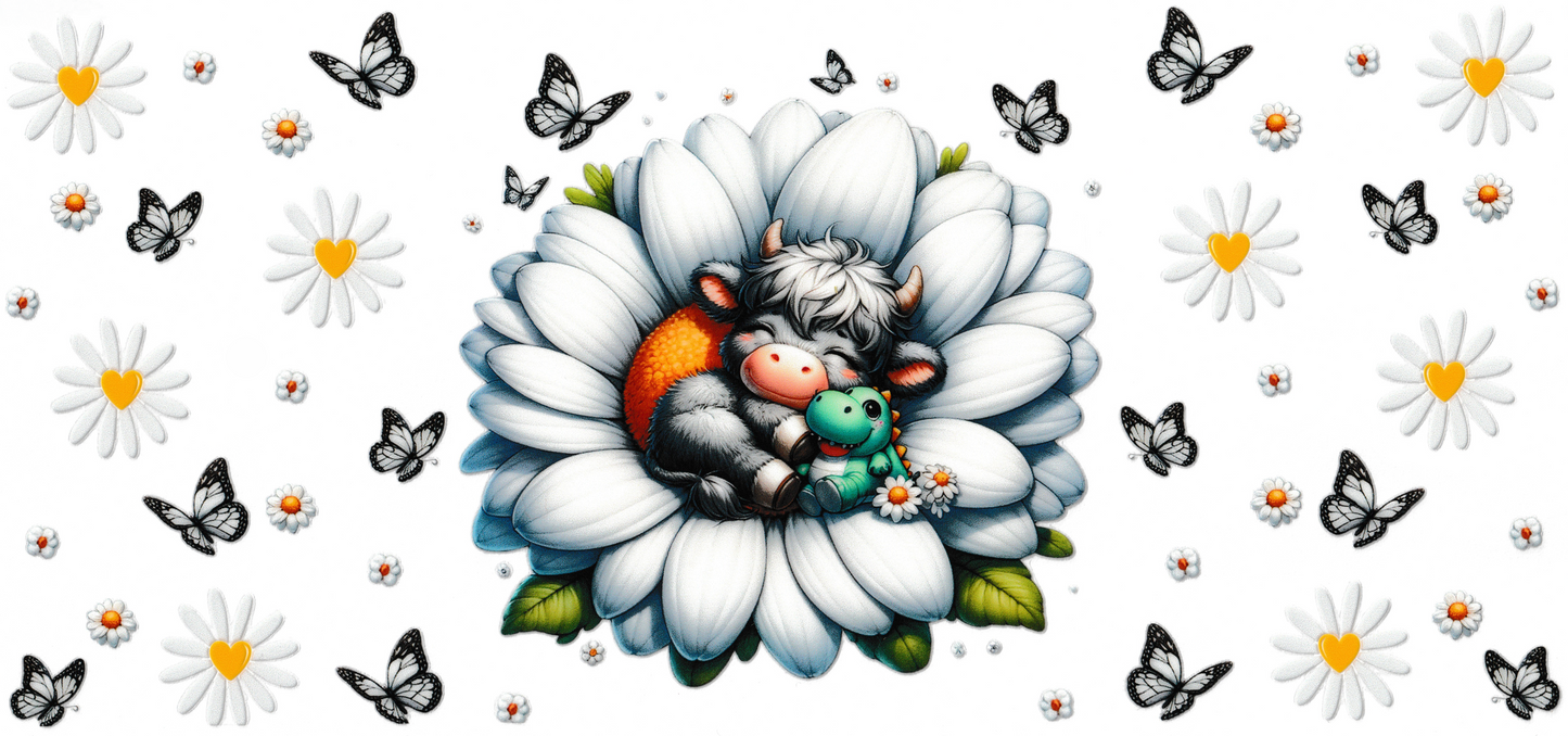 Cuddly Cow With Butterflies