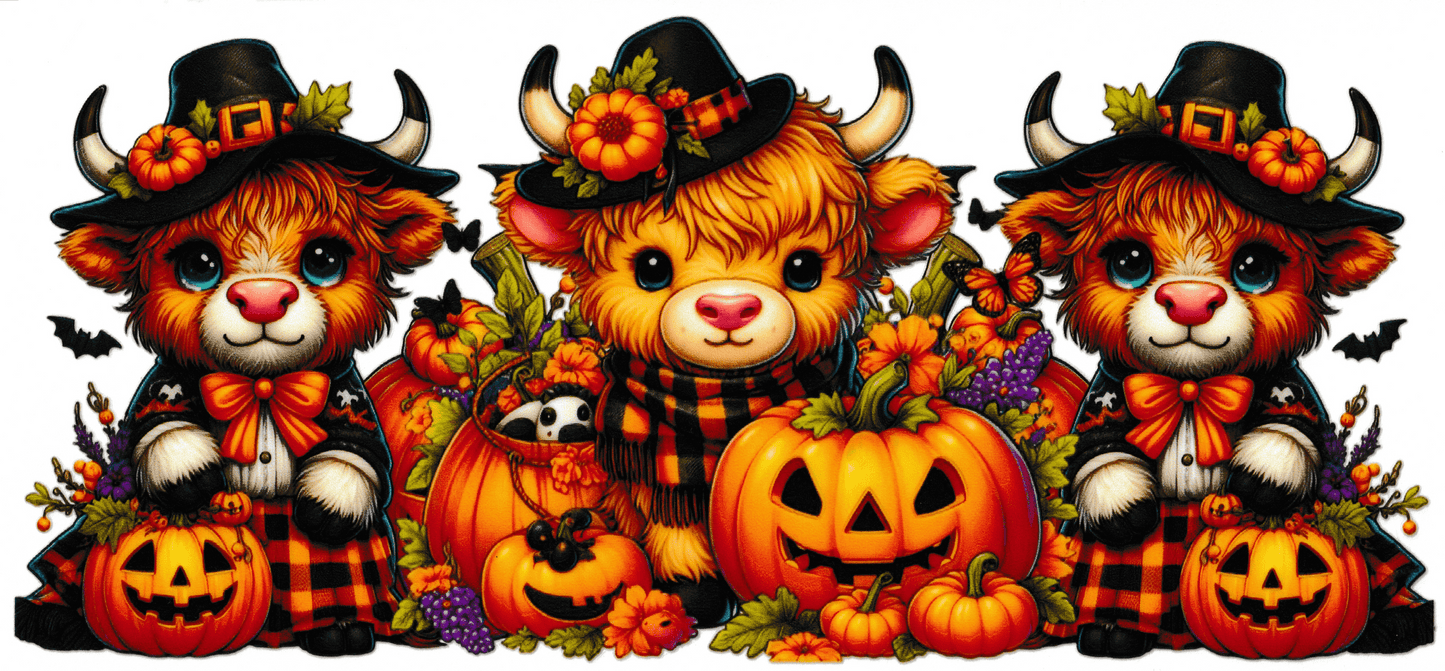 3 Fall Highland Cows