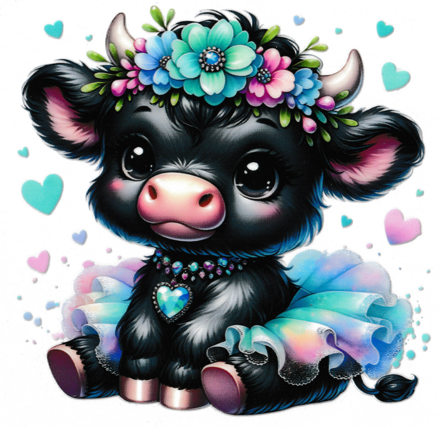 Cotton Candy Princess Highland Cow