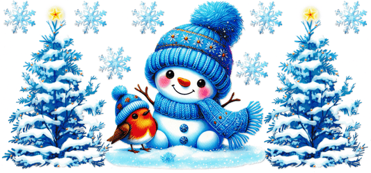 Snowman With Bird