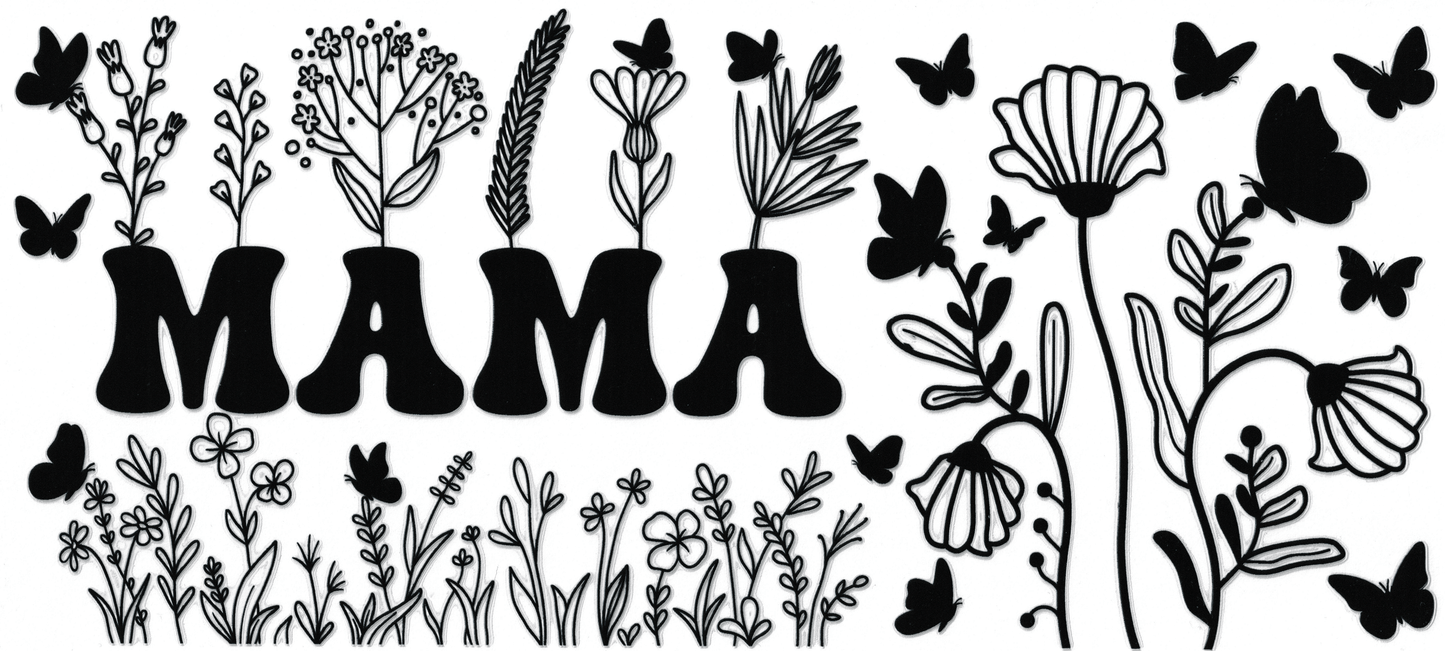 Mama Black With Flowers