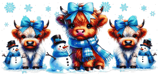Blue Winter Cow