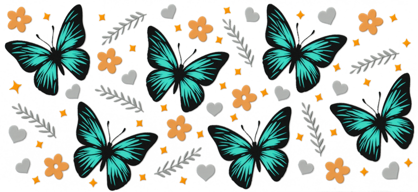 Teal Butterflies