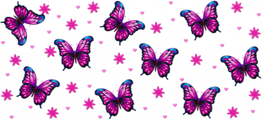 Pink & Blue Butterflies