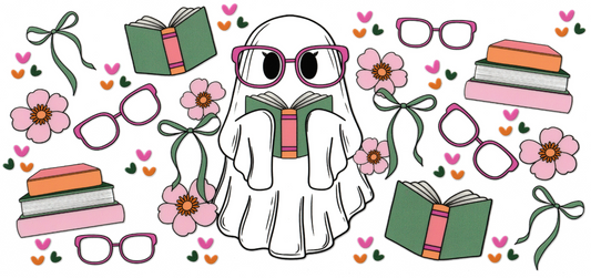 Ghost Reading A Book With Glasses
