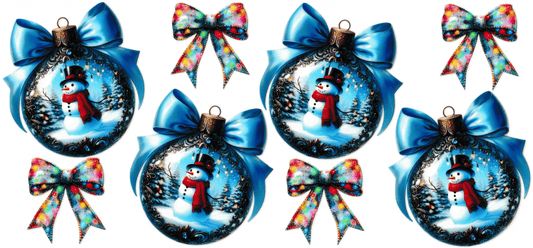 Blue Snowman Ornaments