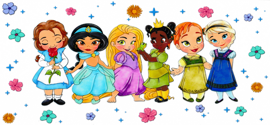 Disney Princesses - Baby Belle, Jasmine, Rapunzel, Tiana, Ana & Elsa