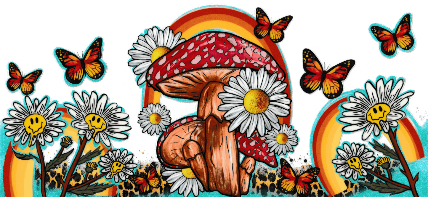 Mushroom & Butterflies