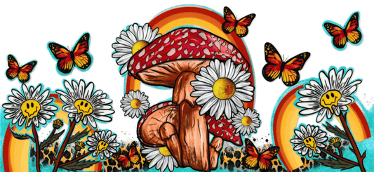 Mushroom & Butterflies