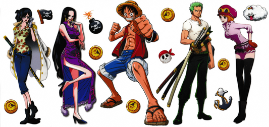 One Piece - Luffy, Nico, Boa, Roronoa & Nami