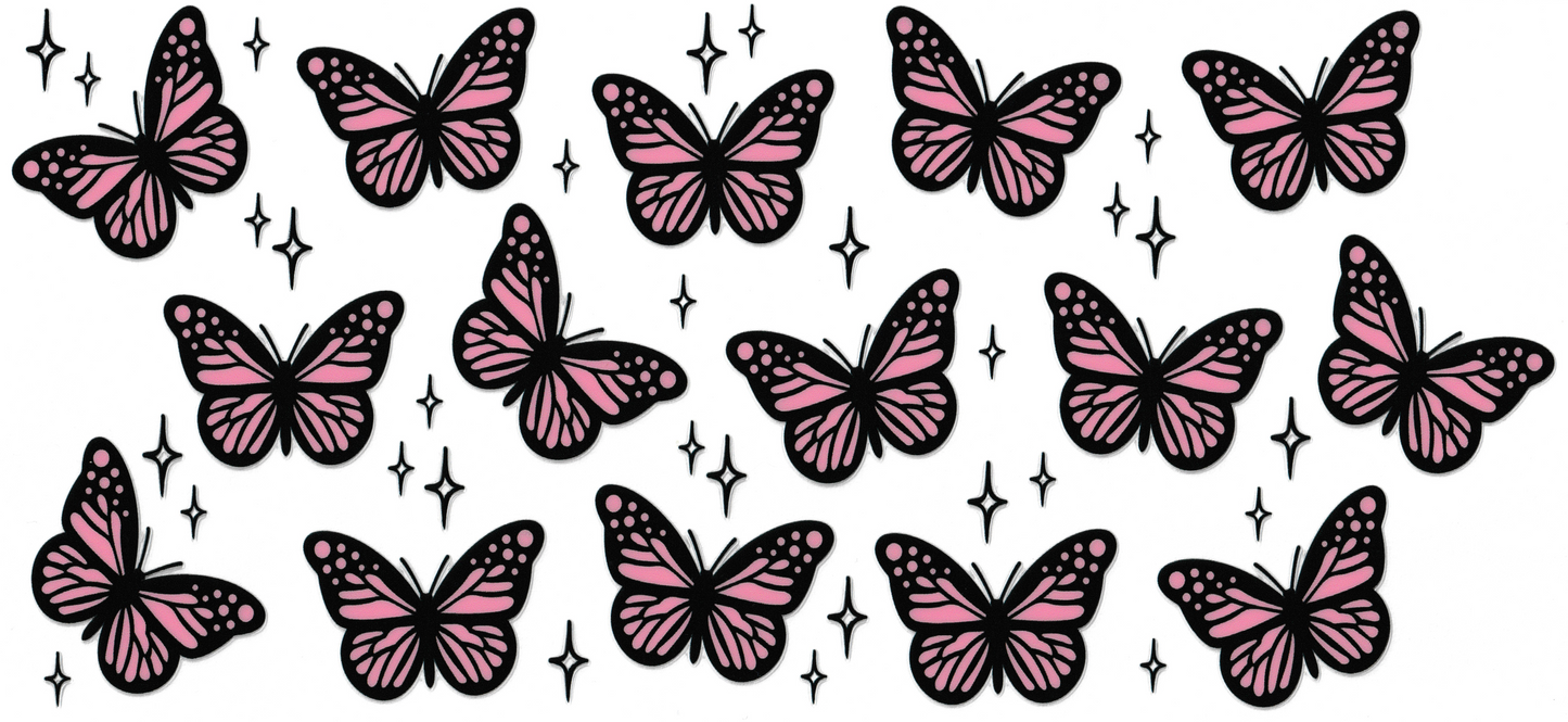 Pink & Black Butterflies