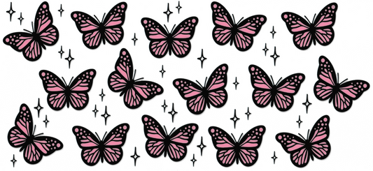 Pink & Black Butterflies