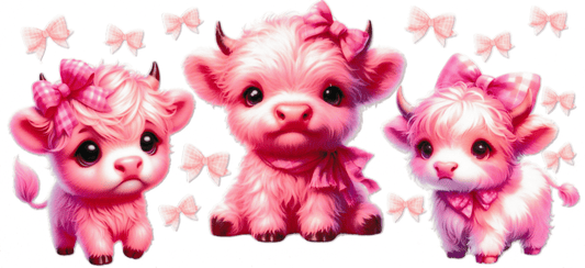 Pink Highland Cows