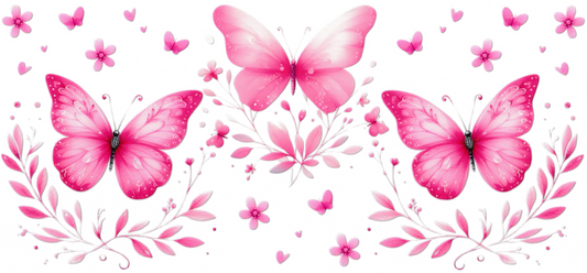 Triple Pink Butterflies