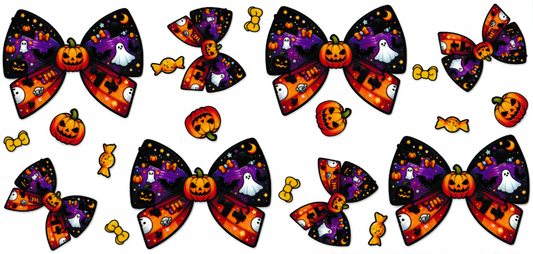 Pumpkin Bows With Ghosts